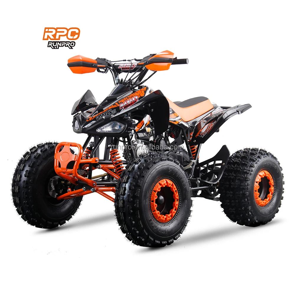 Cuatrimoto Automática de Gasolina de 125 CC para Niños, Vehículo Todoterreno de 4 Ruedas, 2WD, con Ruedas de 8 Pulgadas, Tracción por Cadena, 2WD, Todoterreno