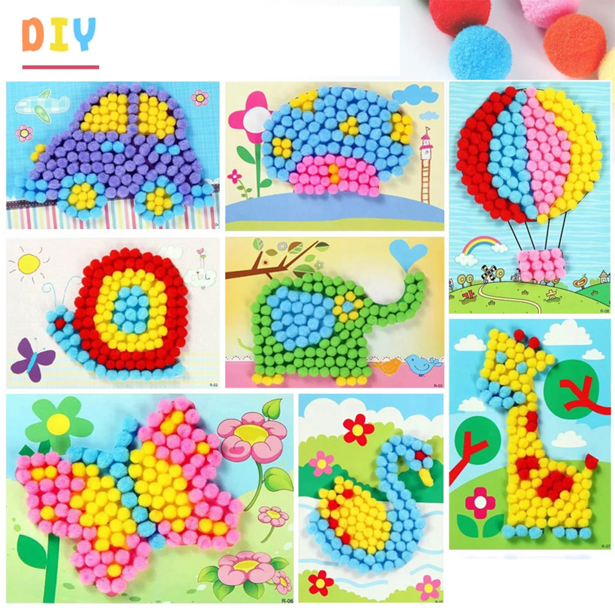 18/25mm Soft Pompom Plush Ball DIY Multicolor Sewing Craft Clothing Home Ornament Decoration Handmade Material