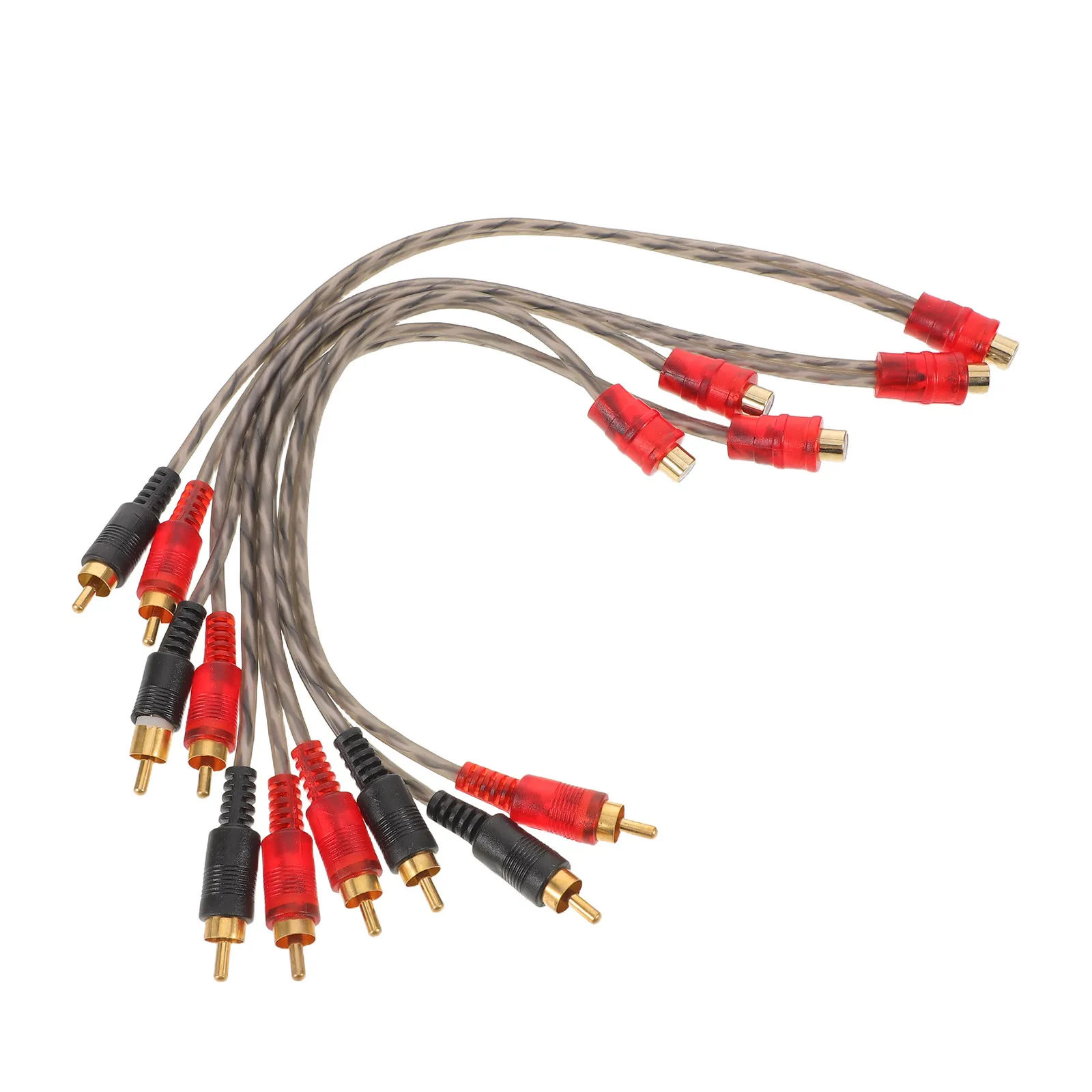 

Комплект из 5 шт. автомобильных аудиокабелей RCA: высококачественный Y-образный разветвитель (двойной штекер-гнездо) для стереосистем и удлинения аудиокабелей колонок