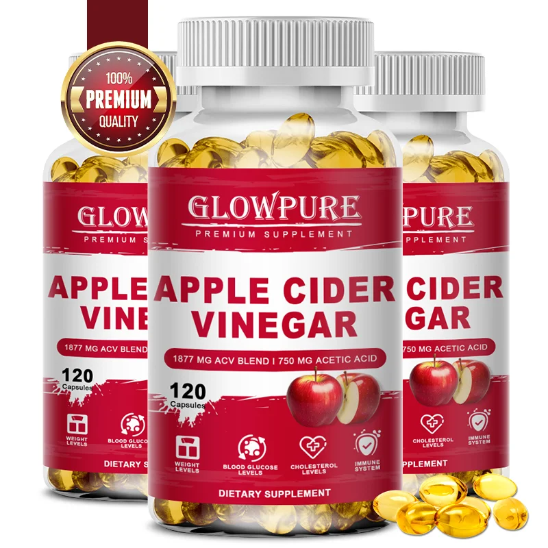 Apple Cider Vinegar Capsules for Digestion, Detox & Weight Loss - Supports Fat Burn, Bloating Relief & Constipation Support