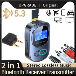 Car AUX Bluetooth Audio Receiver Transmitter TF Card 3.5mm Jack RCA Airplane Wireless Adapter Mic for TV PC Headphone Speaker