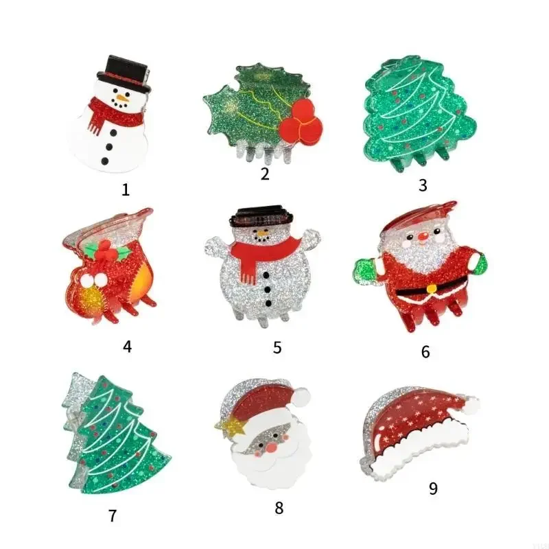 

Mistletoe Glitter Hair Clips Lapel Jewelry Headdress Girls Hairpin Supplies