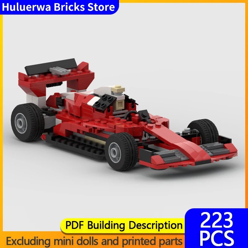 

Модель скоростного гоночного автомобиля MOC, строительные кирпичи, формула Racing F1, модульная технология, детские праздничные подарки, сборка игрушек, костюм