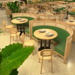 New 2024 Half Circle Restaurant Sofa Booths U Shape Round Booth Seating Luxury Dining Tables Set Restaurant Booth Seating Modern