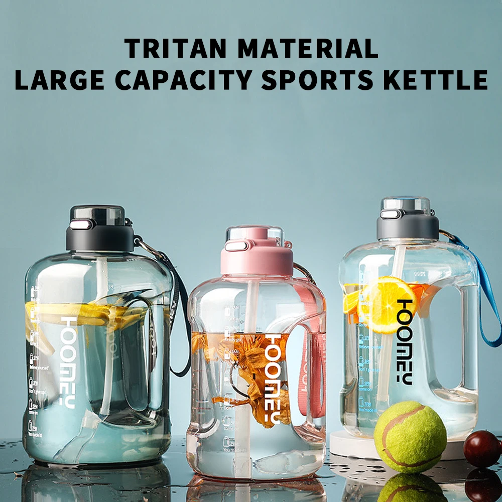 1500ML 2500ML Water Bottle Outdoor Portable High-Capacity BPA Free Tritan With Rope Sport Daily Direct Drinking