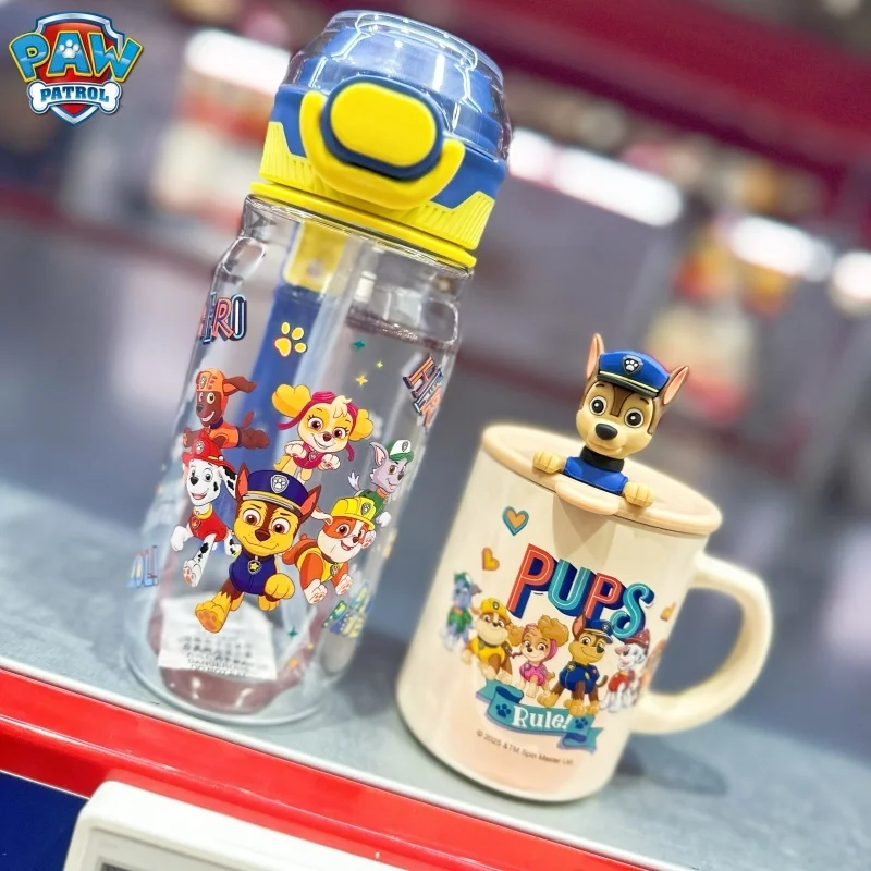 

Paw Patrol Portable Large Capacity Stainless Steel Water Bottle Straw Cup For Children Students School Use Handheld Water Kettle