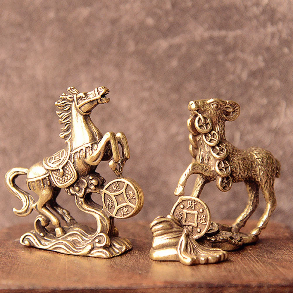 

Horse Statue Brass Desktop Adornment Feng Shui Lucky Home Decor Office Bar Cafe Cabinet Wine Cabinet Unique Craftsmanship