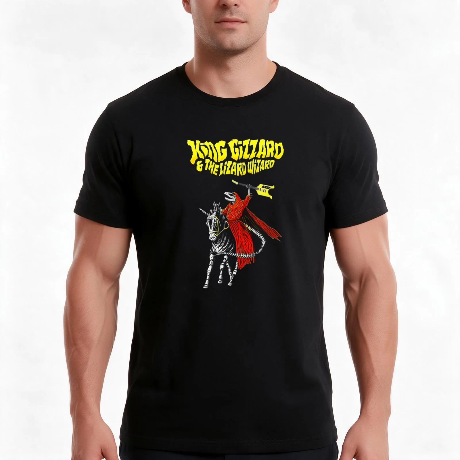 KING GIZZARD AND THE LIZARD WIZARD T-Shirt, Summer Casual Cotton Tee, Oversized Streetwear Tops, Vintage Graphic Print