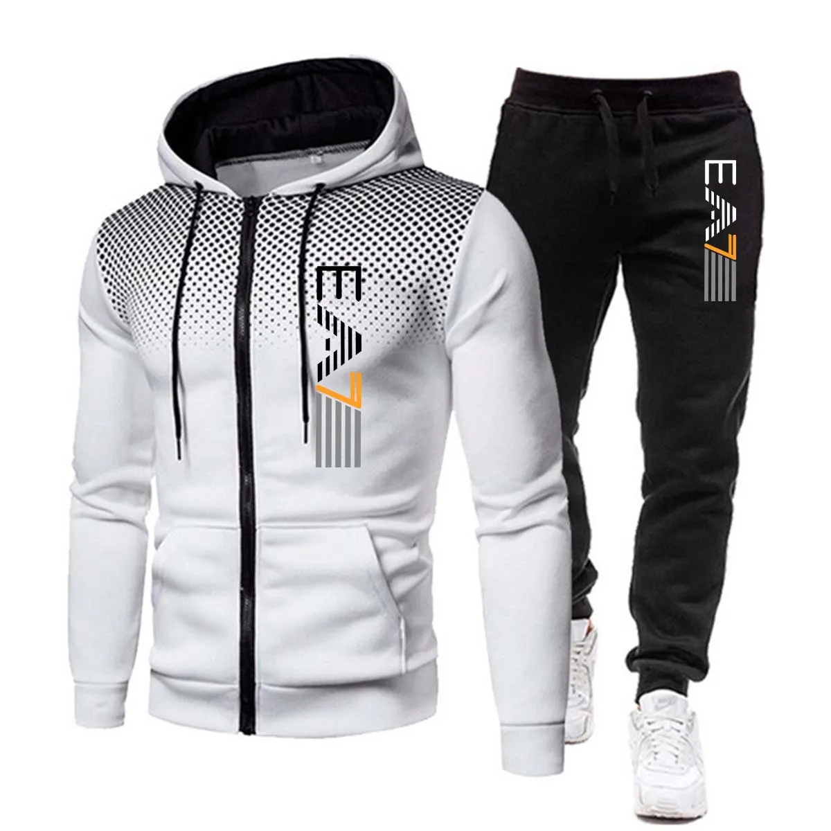 Yeni Moda Eşofman Erkekler Için Hoodie Spor Salonu Giyim Erkekler Koşu Seti Spor Jogger Erkek Eşofman Kış Takım Elbise Spor