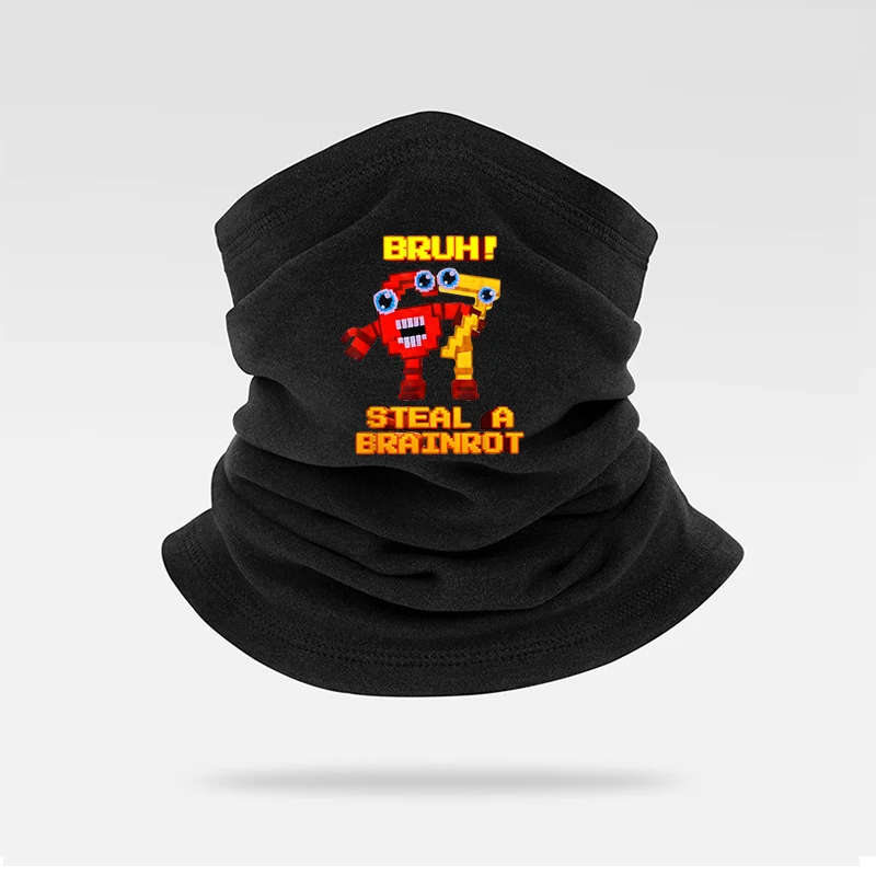 

Steal A Brainrot Face Covering Cute Anime Print Kid Adult Winter Mask Guard Warm Shield Boy Man Cycled Face Mask Party Game Gift