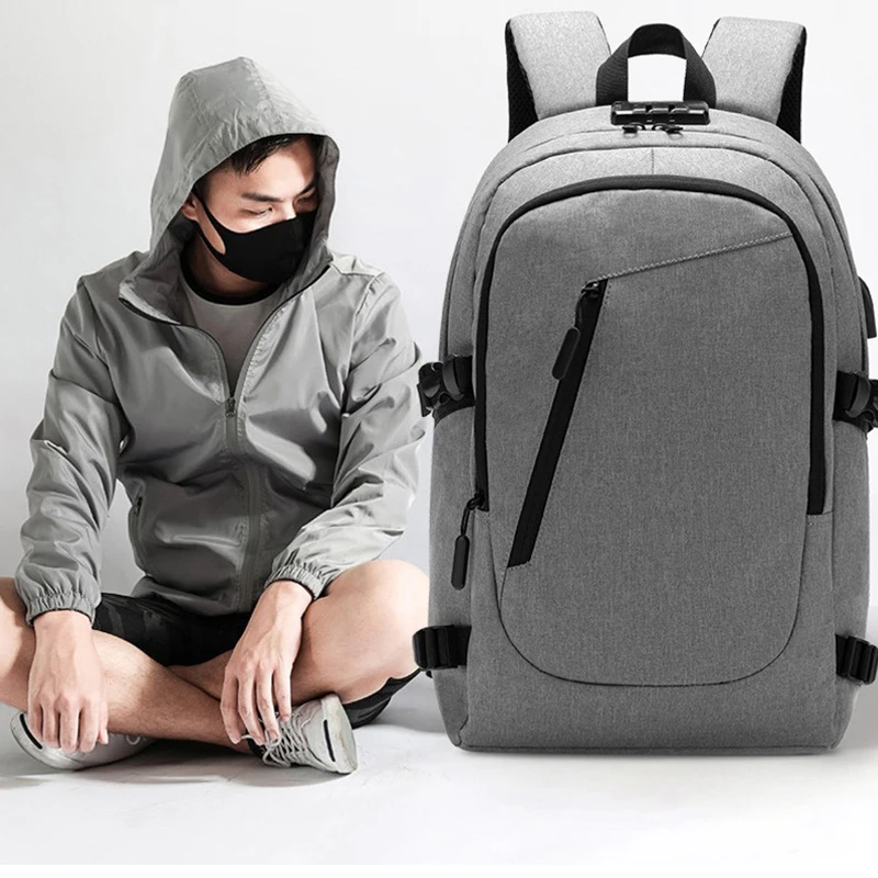 Men's Backpacks Oxford Waterproof Rucksack Business Computer Bag Casual Travel Backpack Senior High School 16‘’ Schoolbag