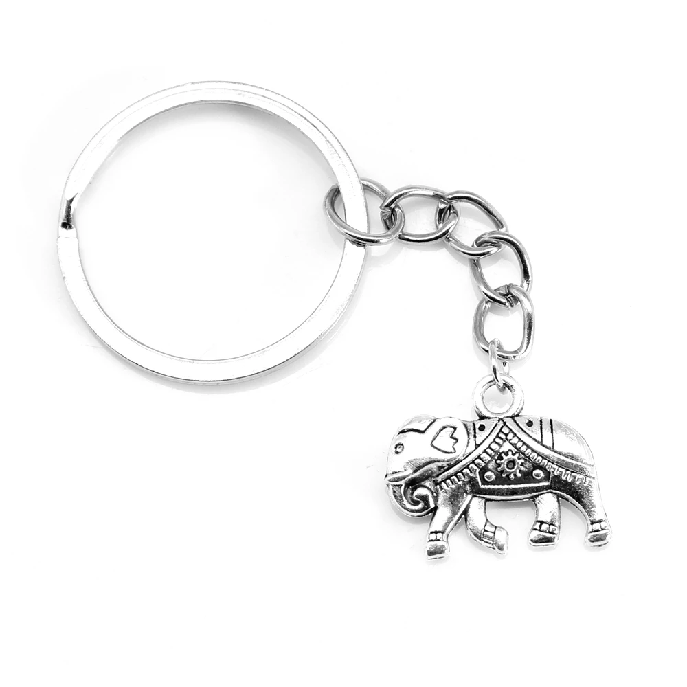 1 Piece 17x21mm Elephant Keychain Key Ring Gift Dad