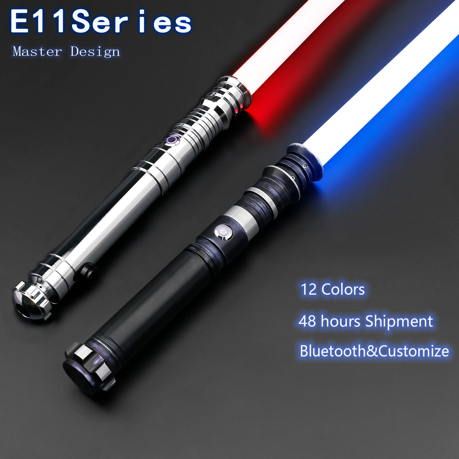 TXQSABER Heavy Dueling Light Saber RGB and Pixel Smooth Swing Lightsaber Color Changing Metal Hilt Blaster Laser Jedi Sword Toys