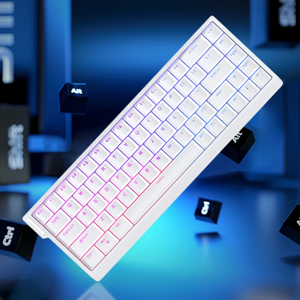 HE65 Wired Gaming Mechanical Keyboard Hot Swappable Magnetic Switch Gamer Keyboards RGB Backlit Computer Keyboard for PC Laptop