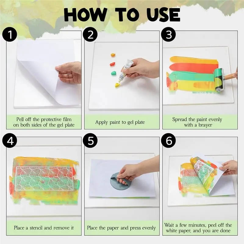 BHBD-For Scrapbooking, Crafts For Art- Gel Printing Plates(2 Packs), 8