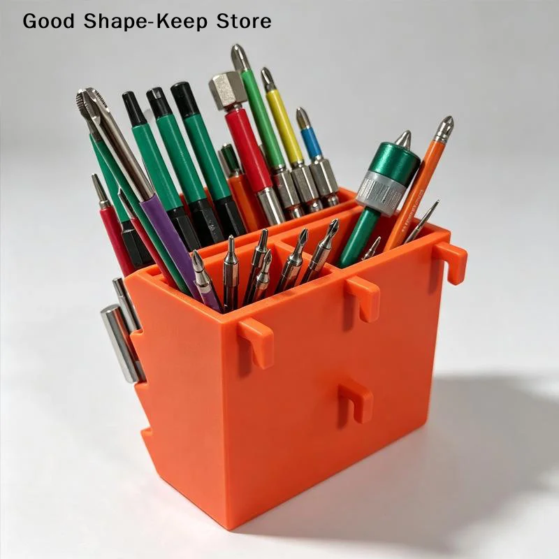 dailyScrewdriver Bit Holder 40 Holes Plastic Drill Bit Storage Case Portable Space Saver for Handyman Construction Jobs