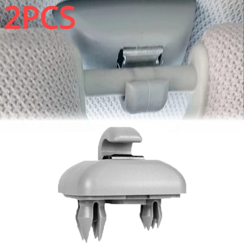 2X Grey Car Sunshade Clip With Hook For Audi A3 A4 A5 Q3 Q5 Rs3 Rs4 Rs5 Exeo S3 S4 S5