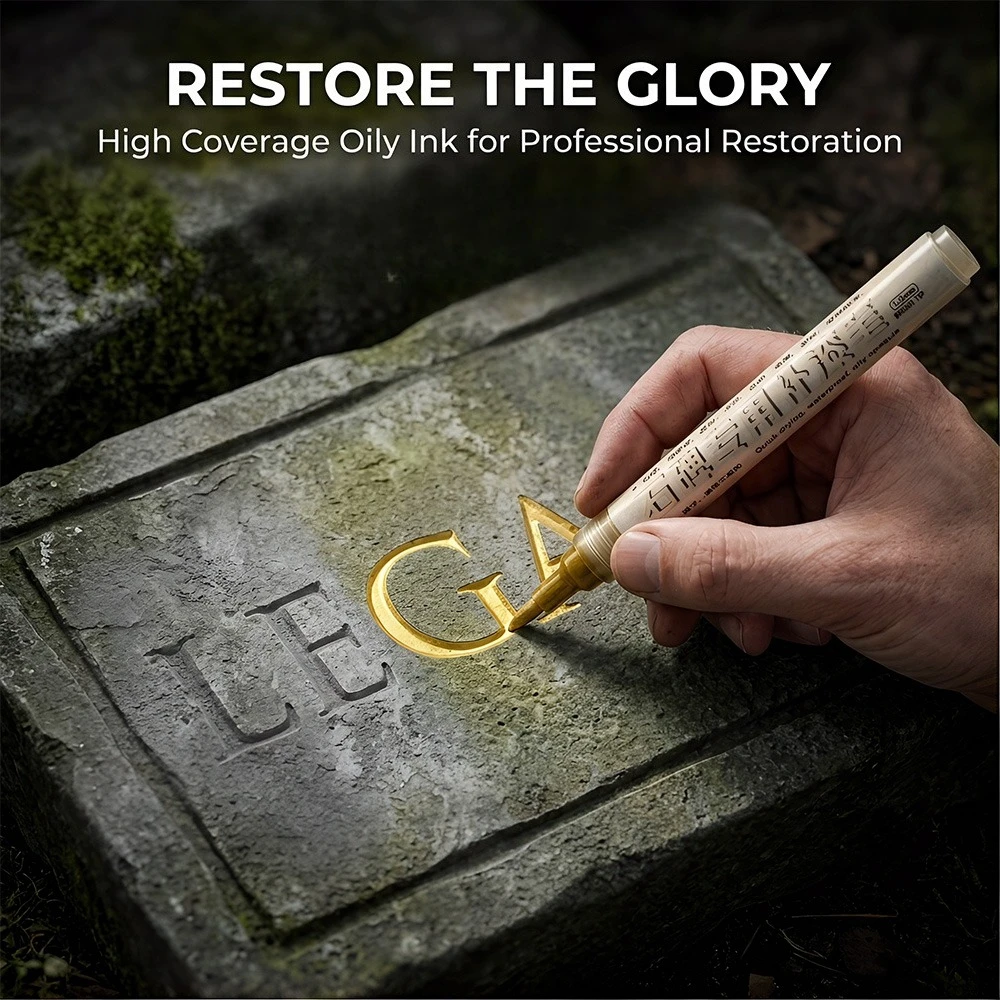 

Набор маркеров для надписей на надгробиях (1/2/3/6/12 шт.), водостойкие, устойчивые к выцветанию, профессиональные, для восстановления надписей и декоративной росписи