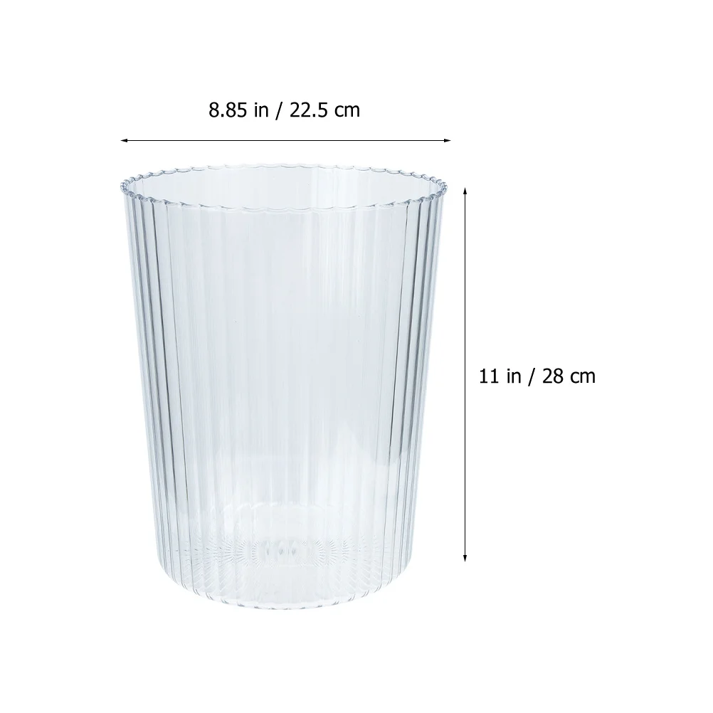 

Clear Thickened Multifunction Trash Bucket No Lid Household Trash Can Flower Vase Office Kitchen Waste Storage Container