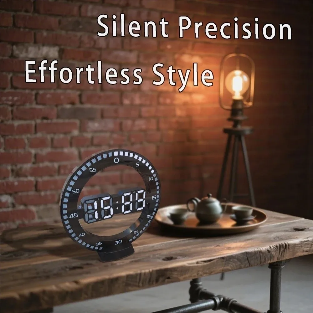 

Simple Modern Led Digital Wall Clock Jumping Seconds Wall Mounted Silent Electronic Clock Portable Luminous Wall Clock Kitchen