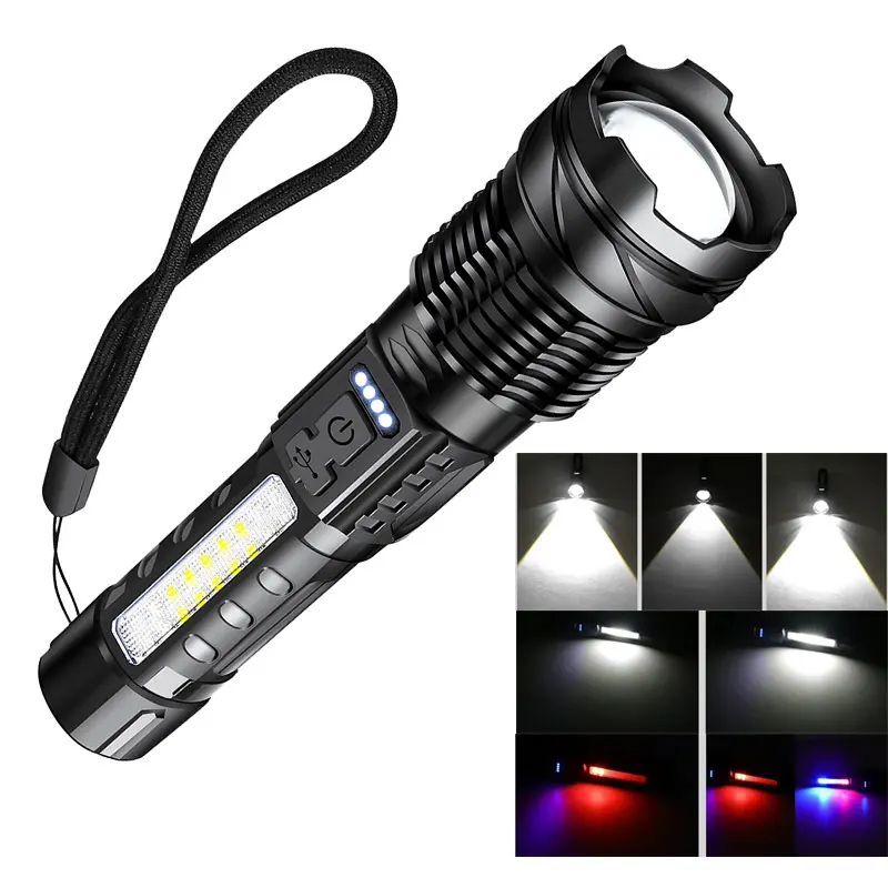 

Перезаряжаемый тактический светильник, аварийные прожекторы, мощные светодиодные фонарики, телескопическая защита, встроенный аккумуляторный фонарь