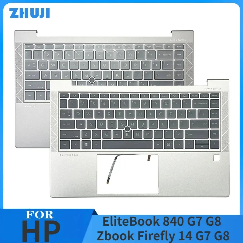 New US Keyboard For HP EliteBook 840 G7 G8 Zbook Firefly 14 G7 G8 Lapotp Palmrest Top Cover Upper Case with Backlight Keyboard