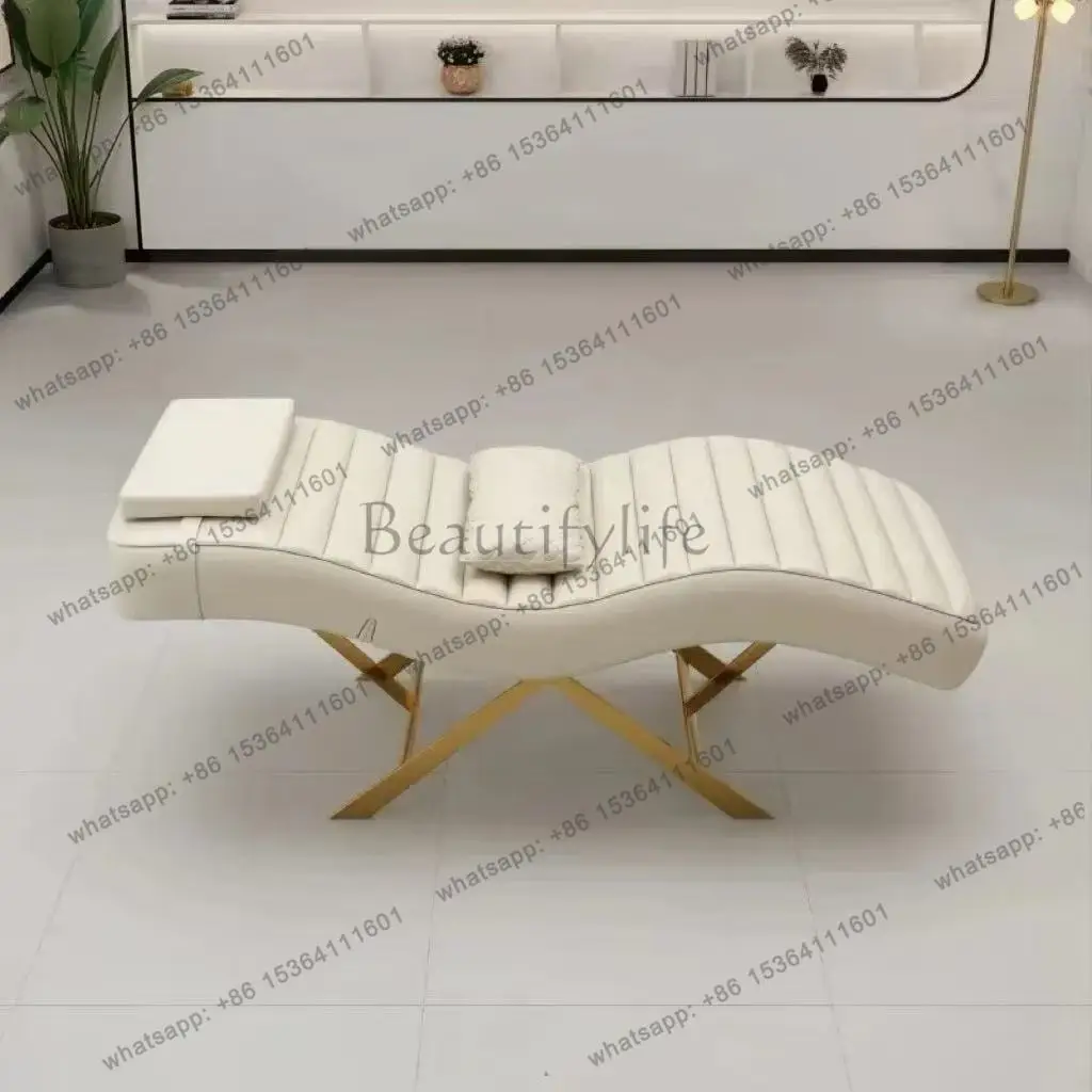 

Modern Golden Base Massage Table for Beauty Living Room Eyelash Extension Full Set of Furniture