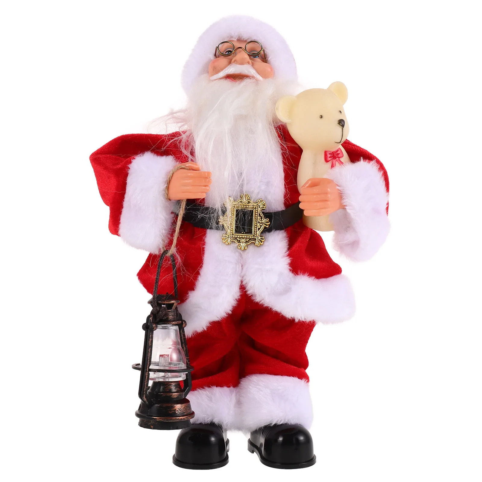 

Dancing Electric Santa Christmas Decoration with Moving Arms Singing Holiday Statue for Home Mantel Kids Xmas Decor