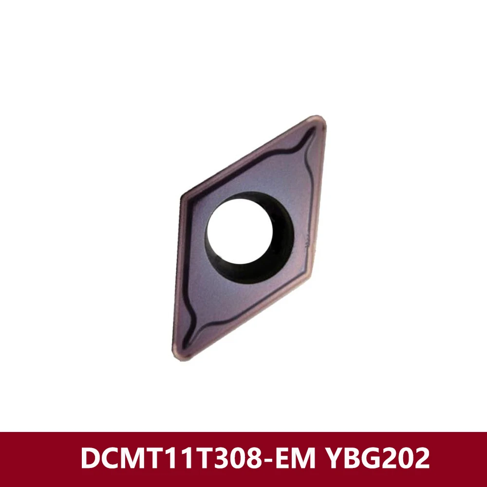 DCMT3(2.5)2-EM DCMT11T308-EM YBG202 Original DCMT11T308 DCMT 11T308 EM Carbide Inserts DCMT11T3 CNC Lathe Cutter Tools Holder