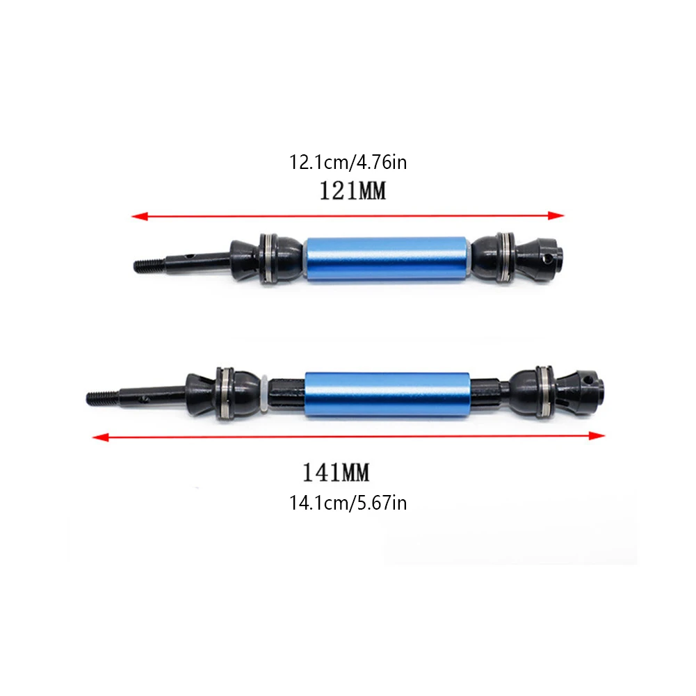 2 szt. Aluminiowe przednie i tylne wały napędowe CVD do 1/10 ECX 2WD Series Ruckus Torment Axe Brutus Circuit AMP RC Car Części zamienne do tuningu