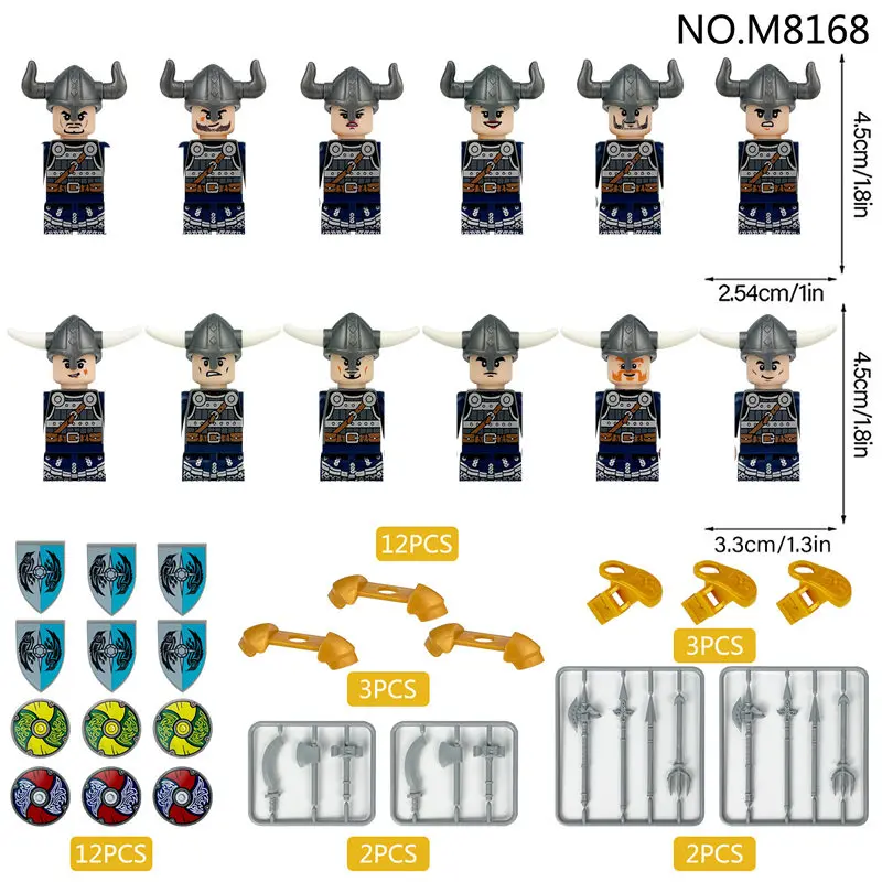M8179 Middeleeuwse Leger Koning en Koningin Actiefiguren Bouwstenen Mini Beeldje Poppen Bricks Set Kinderen Speelgoed kerstcadeau