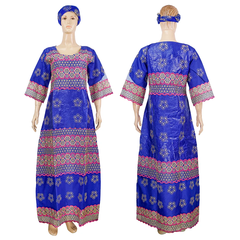 H&D African Clothes For Women Traditional Plus Size Dashiki Maxi Dress Bazin Riche Ankara Dresses Nigerian Turban Wedding Dress