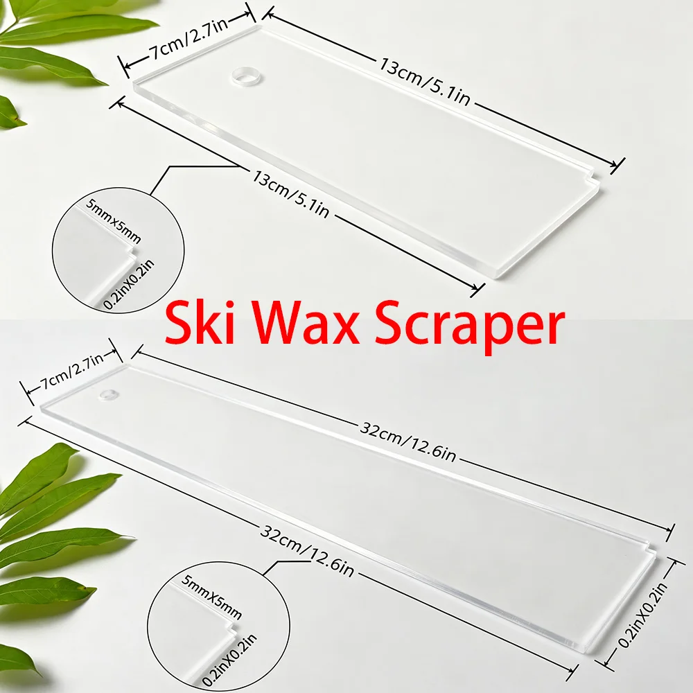 Practical Hard Clear Ski Snowboard Wax Scraper, Novice Skiers Experts, Winter Outdoor Sport Strip Surplus Wax Handy Tool