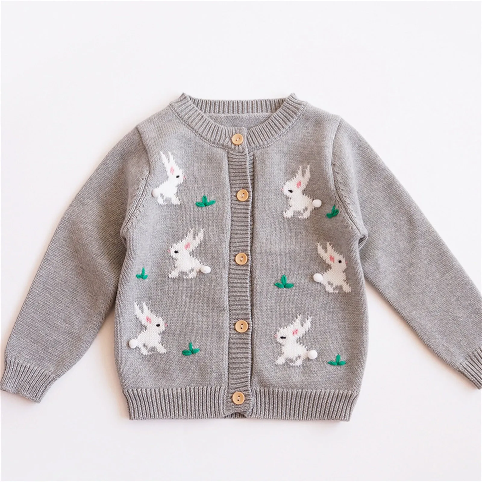 Baby Girl Hoodie Outfit Easter Outfit Toddler Boy Girl Rabbit Bunny Sweater Top Coat Toddler Button Cardigan