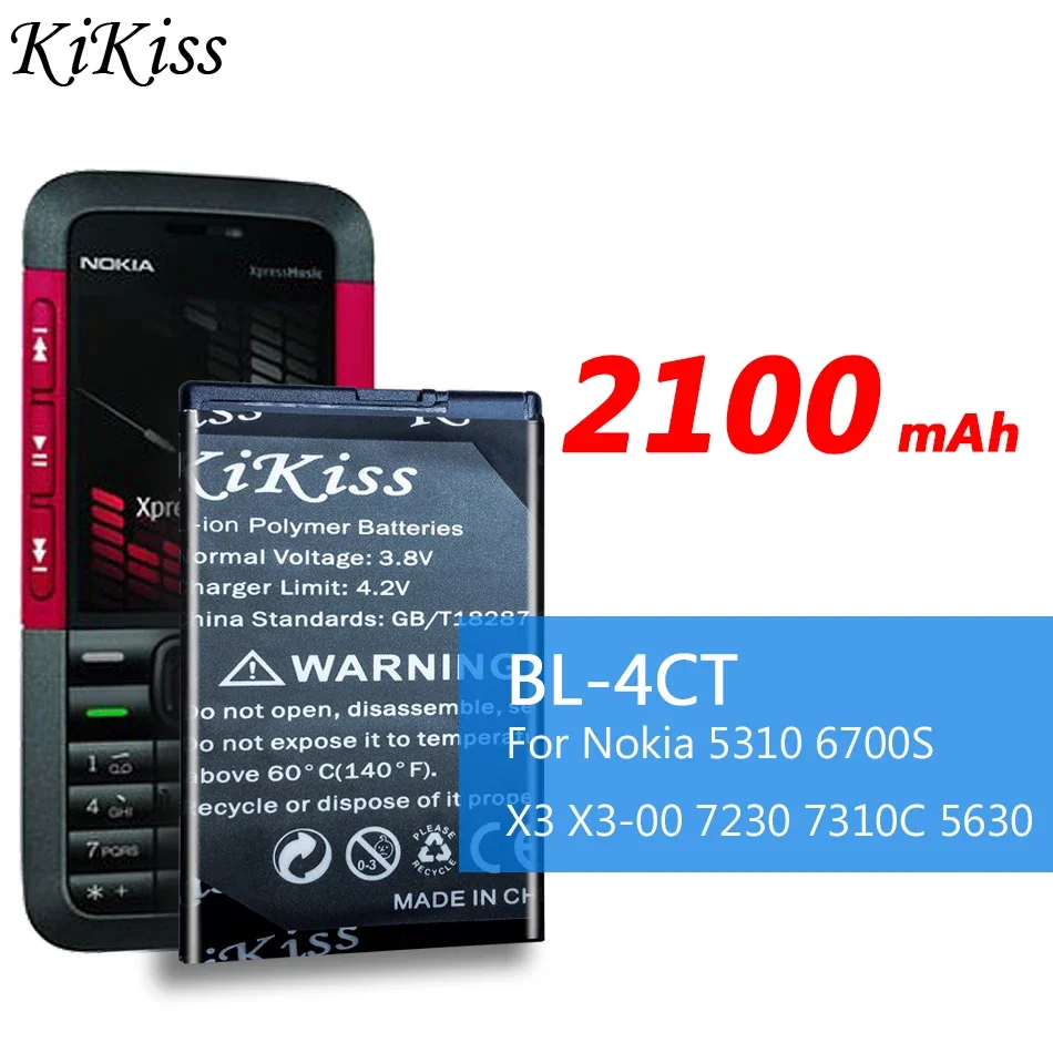 BL-4CT BL4CT BL 4CT Сменный аккумулятор для телефона Nokia 5630 5300XM 6730C 7212C 7210C 7310C 7230 X3-00 2720F 6702S X3-00