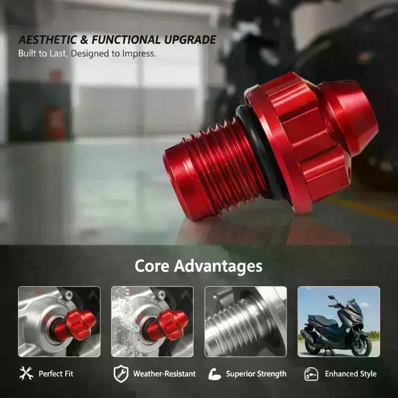 Aluminum Alloy Motorcycle Gear Fixing Screws Corrosion Resistant Modification Parts Perfect Fit For  NMAX155 Riders