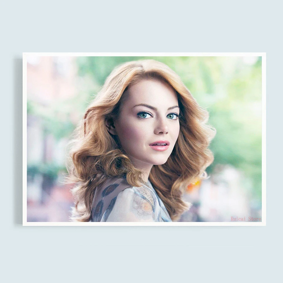 إيما ستون المشارك فيلم ستار جدار الفن قماش للعيش الفتيات غرفة المنزل غرفة نوم زخارف للحانات اللوحة