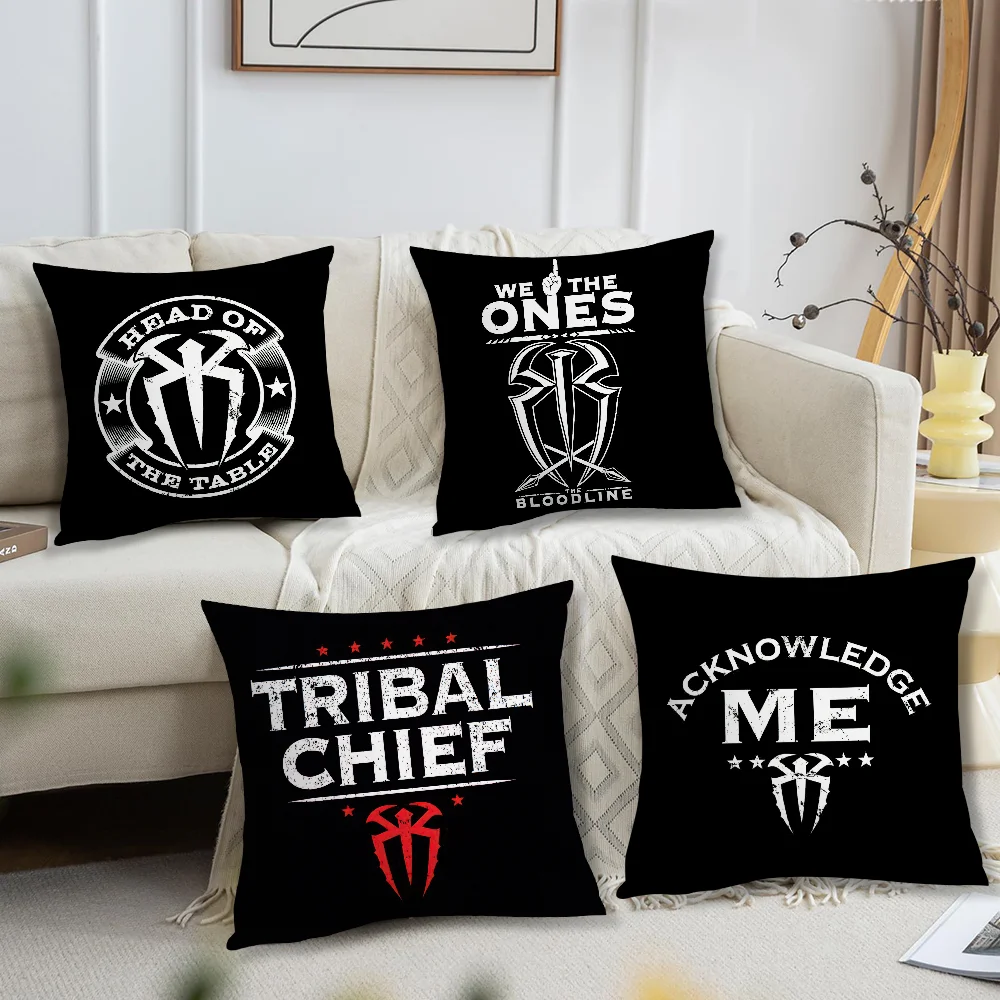 R-Roman R-Reigns OTC Pillow Case Living Room Accent Couch Back Support Square Lounge Restful Nap Companion ﻿