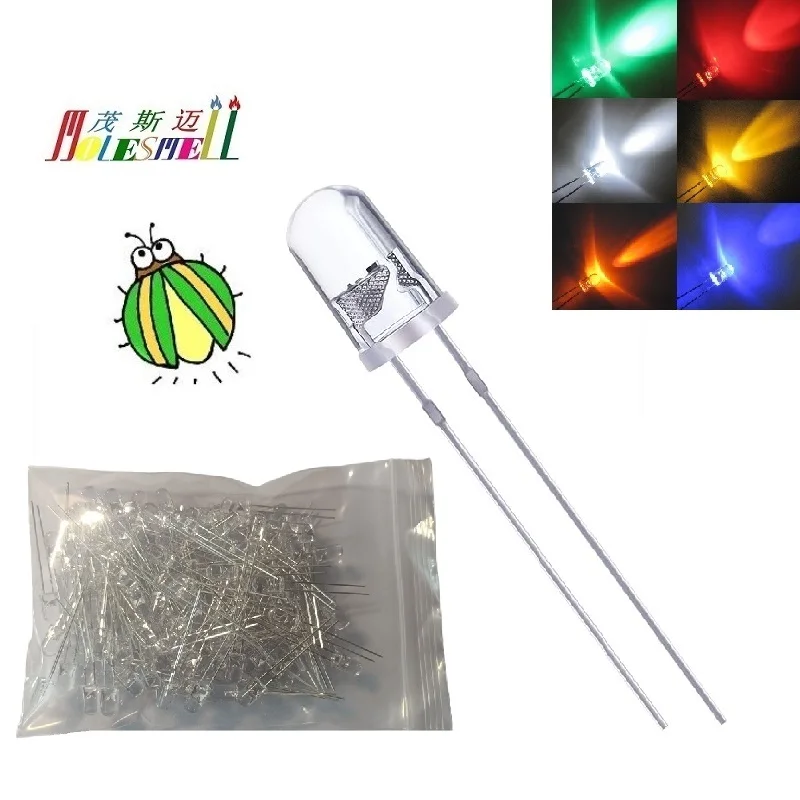 100pcs 5mm Breathing Fading Pulse Firefly Led Red Yellow Blue Green White Orange Water Clear Lamp Light Diodes
