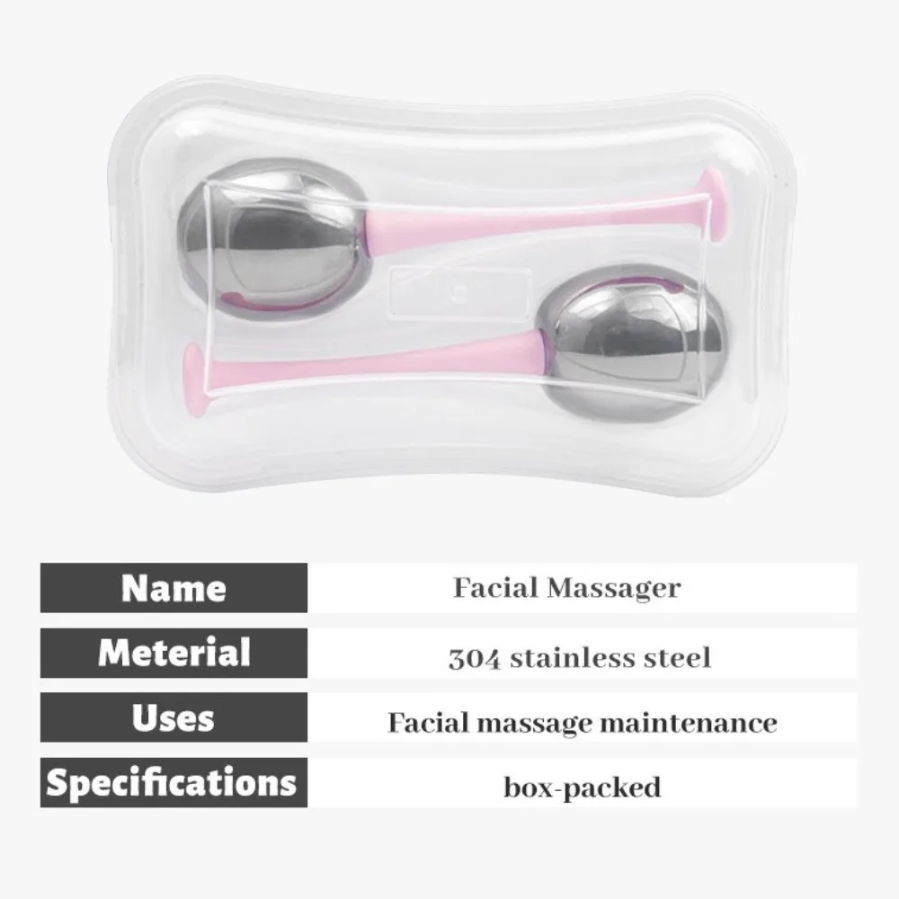 

2 шт./компл., массажные шарики для лица с узкими порами, уменьшающие морщины, восстановление солнечного света, массаж глаз из нержавеющей стали, успокаивающие глаза