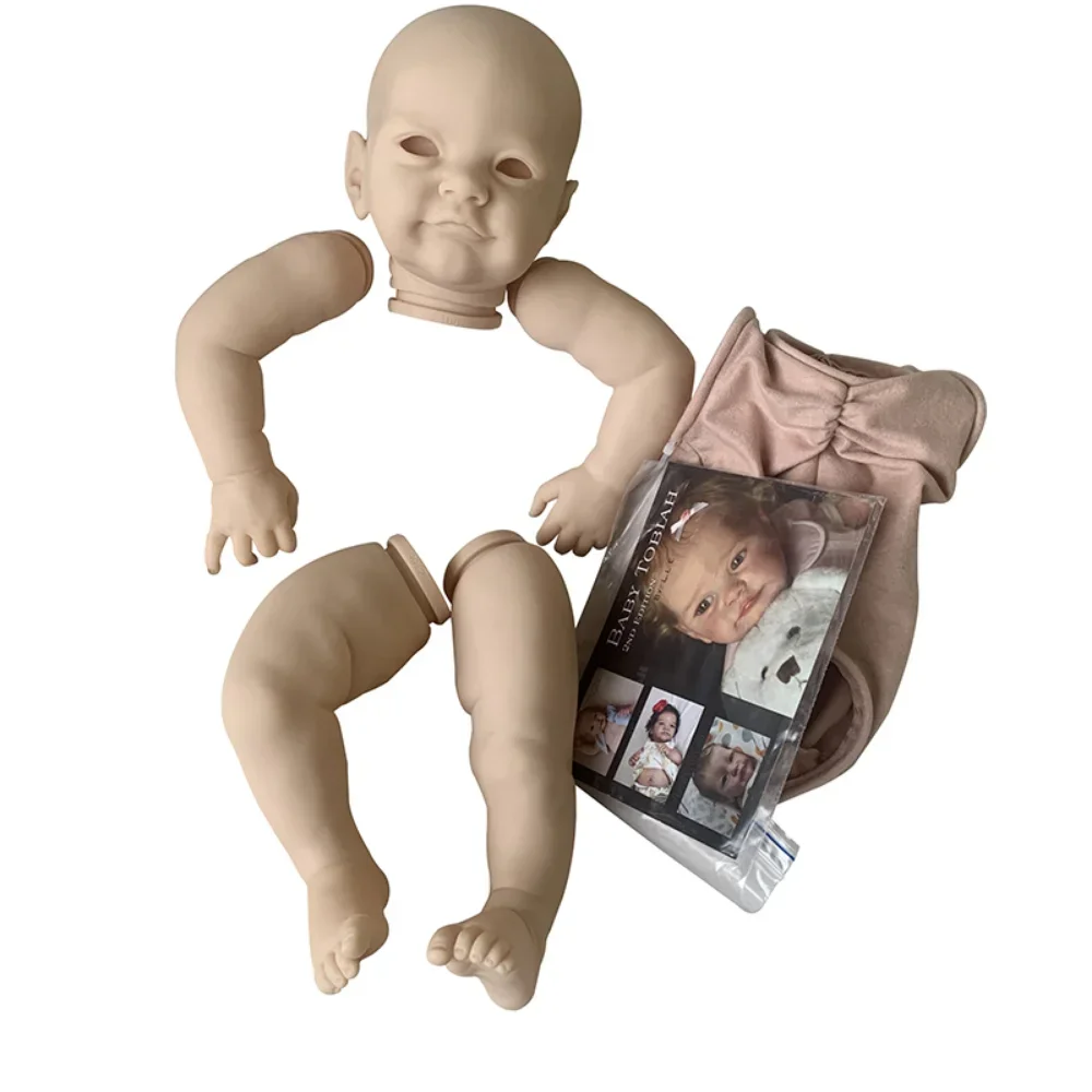 

23-дюймовый комплект куклы Reborn для малышей Lifesize Baby Tobiah Незавершенные детали куклы с сертификатом и тканевым корпусом Bebe Reborn Supply