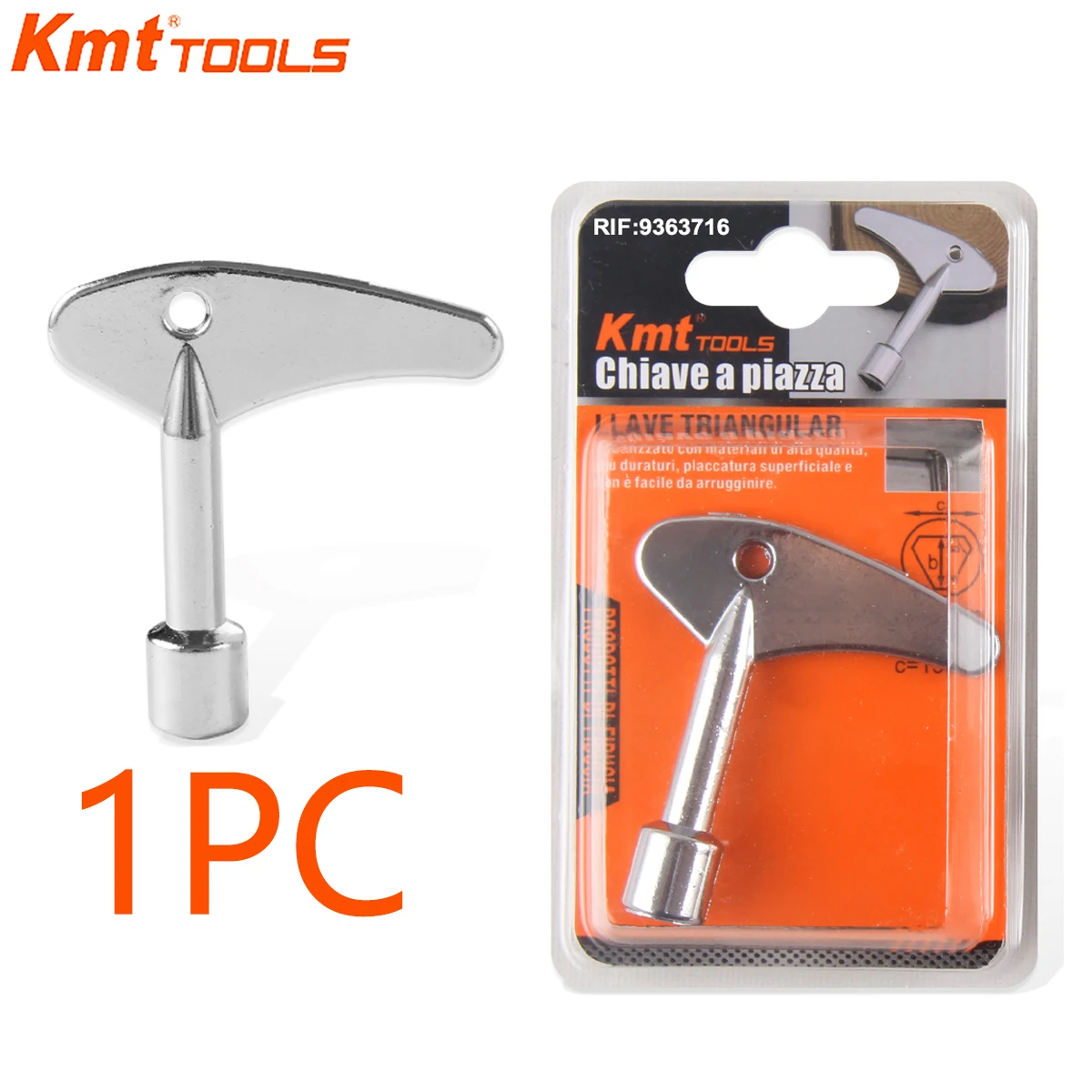 KMT 1PC Triangular Socket Key Triangle Cabinet Spanner Key Lock,2.4X2.2inch