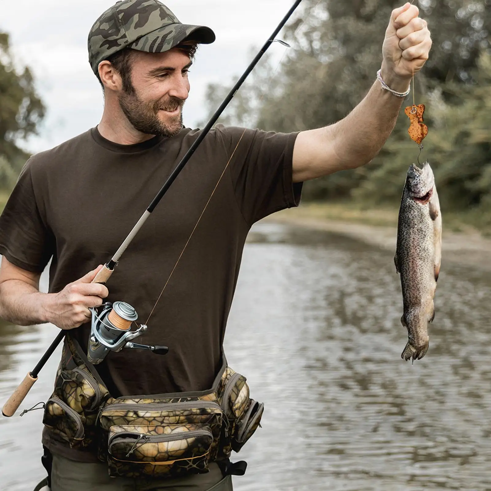

Рыболовная приманка, маленькие приманки для ловли окуня, компактная приманка для плавания, 2 секции, инструменты для приманки пресноводной рыбы