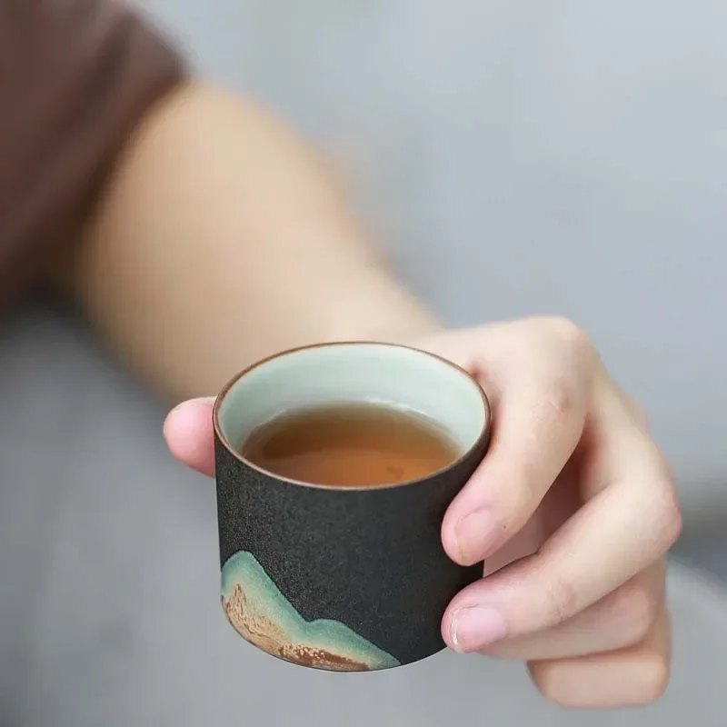 1pcs Japanese Style Ceramic Cup Porcelain Personal Single Pottery Tea Coffee Cups Drinkware Wine Mug Water Mugs Wholesale