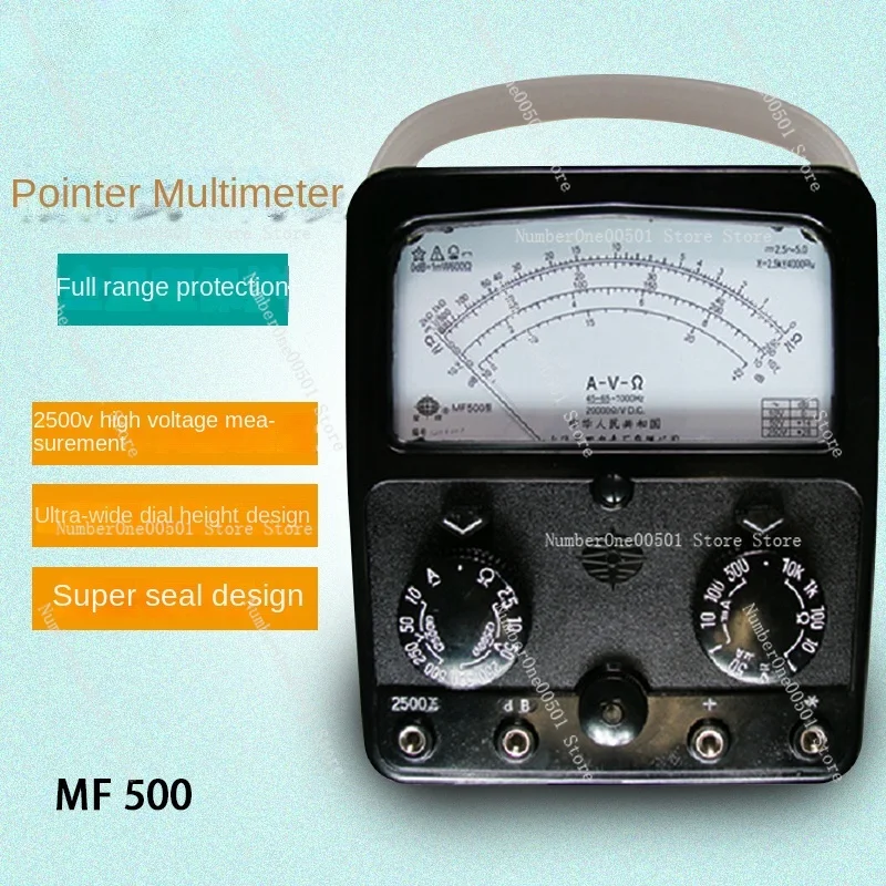 

Multimeter MF500 High-Precision Mechanical Pointer Meter Inner Outer Magnetic 2500V