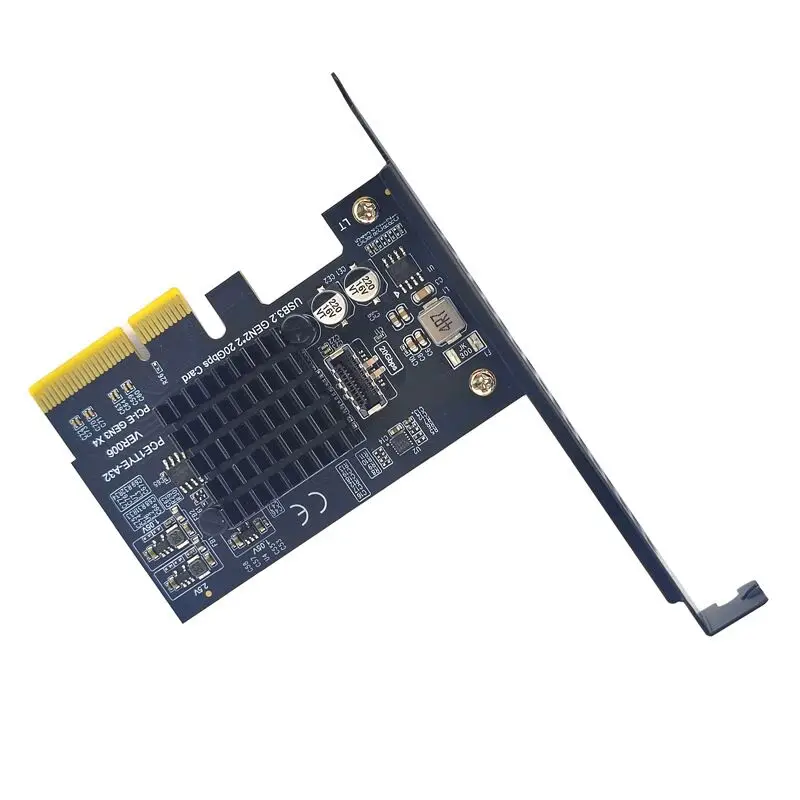 USB3.2 Gen2x2 20gbps typ E PCI-E 4x karta rozszerzenia typu C z przodu wysokiej wydajności karta rozszerzająca USB3.2 PCI E do komputerów stacjonarnych