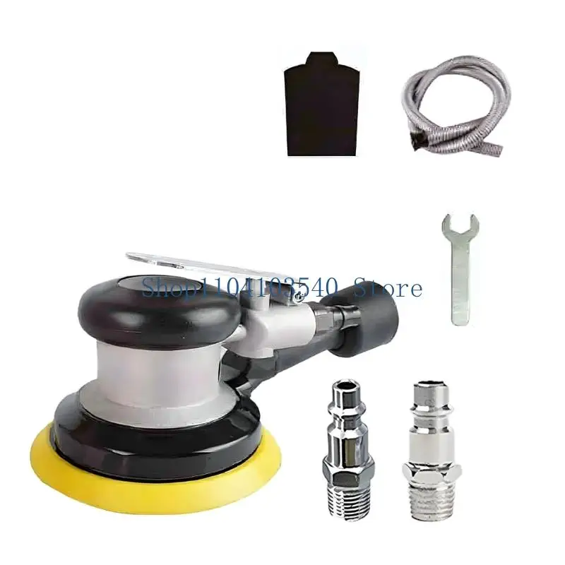 02DC 5 Inch Round Pad Air Sander with Low Profile Hand Control and Dust Collection Outlet for