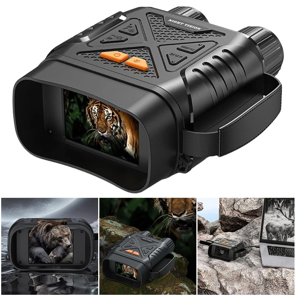 HD 1080P Low Light Full Color Night Vision Binoculars 7 Gear Infrared 10 X Digital Zoom Infrared Binoculars for Outdoor Camping