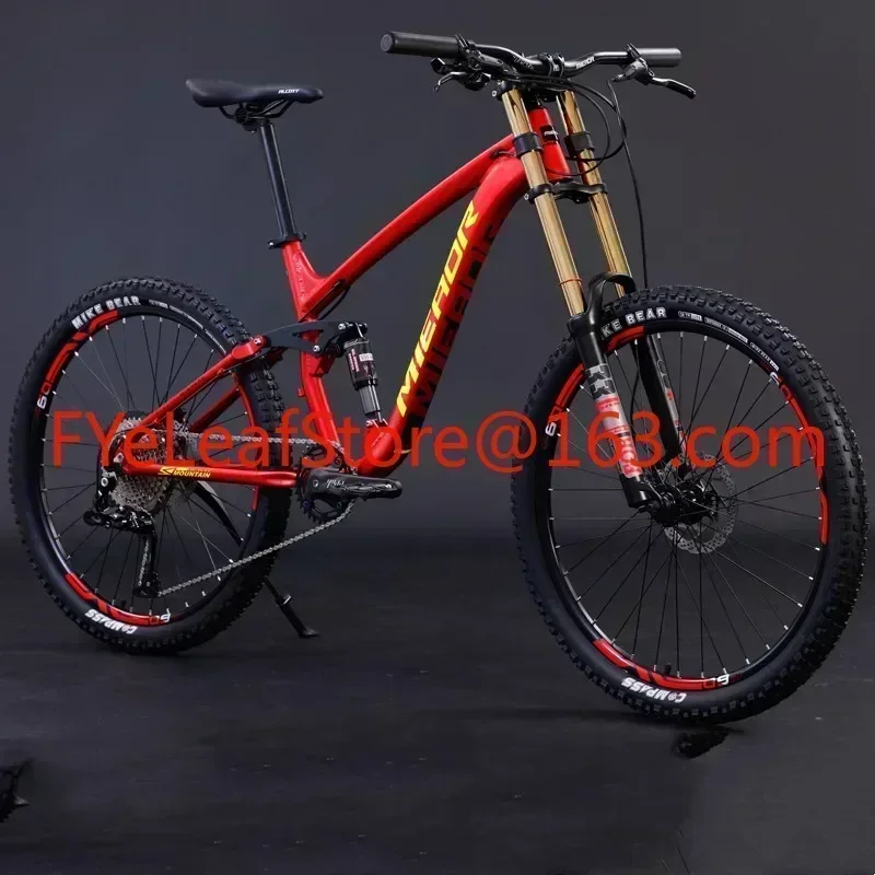 26 27.5 Inch Soft Tail Mountain Bike 11 Speed Double Damping Downhill DH Bicycle Aluminum  Alloy MTB for Adults Hydraulic Brake