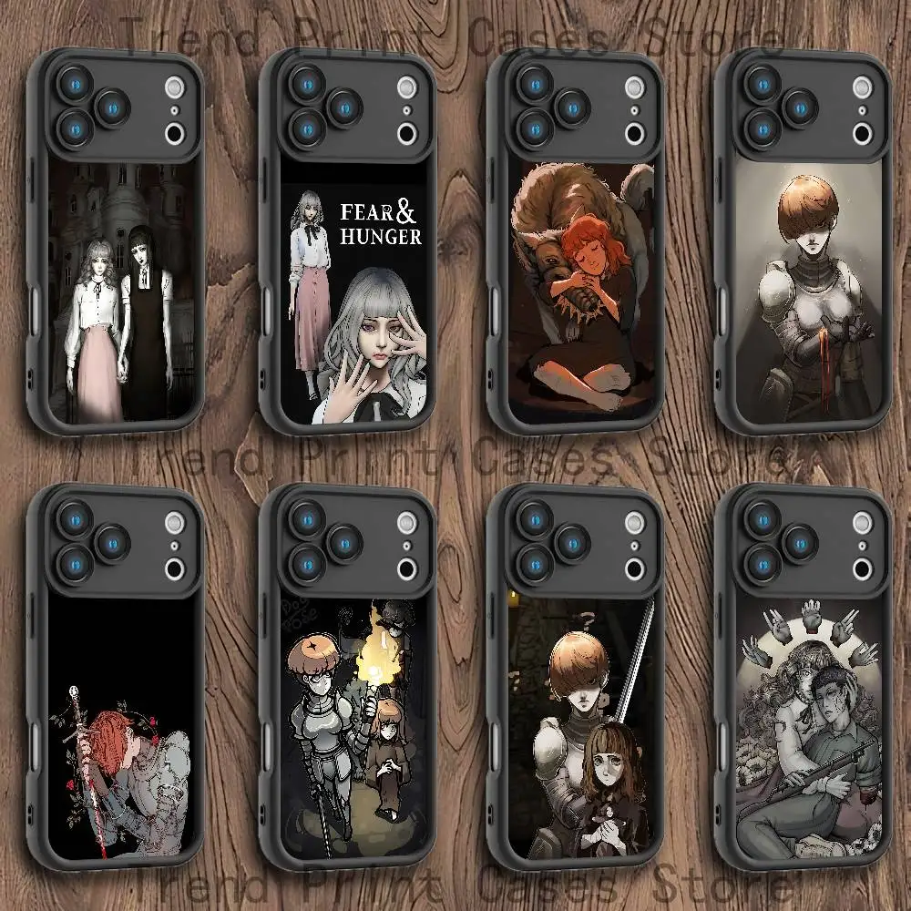 

F-Fear H-Hunger Phone Case For iPhone 17,16,15,14,13,12,11,Pro,Max,Plus,X,XS,SE4,E,Mini Black Thickened border Case
